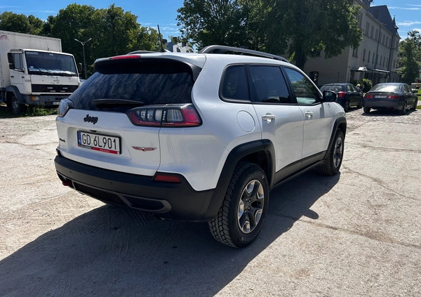 Jeep Cherokee cena 91000 przebieg: 87000, rok produkcji 2019 z Gdańsk małe 37